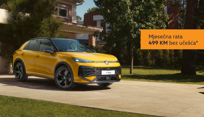 Novi T-Roc ; mjesečna rata od 499 KM, bez učešća